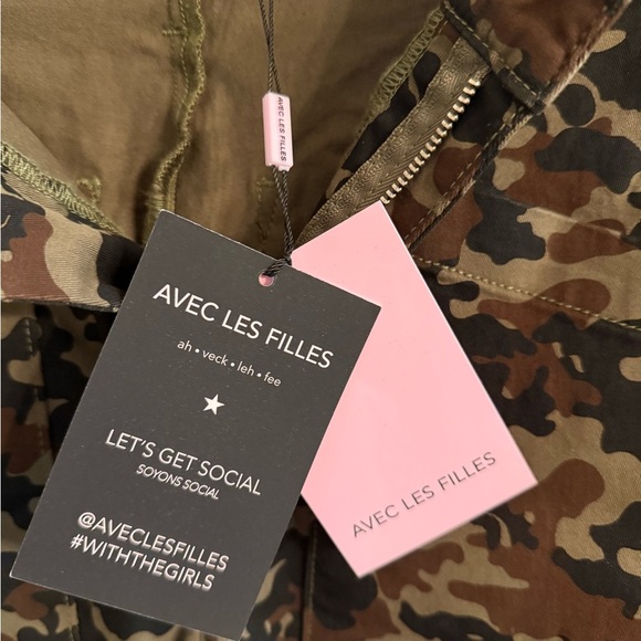 Avec Les Filles Relaxed Straight Leg Camouflage Pants SZ. XS NEW - Picture 4 of 5